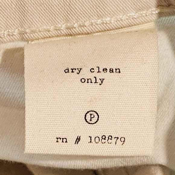 Rag and Bone Ivory Intermix Arrow Embroidery Khaki Pants, Sz 24 - Picture 10 of 12